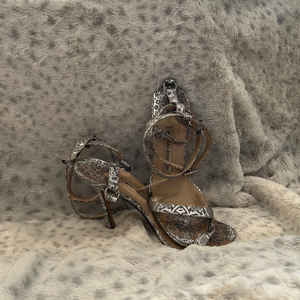 Manila Blahnik strapped heels
